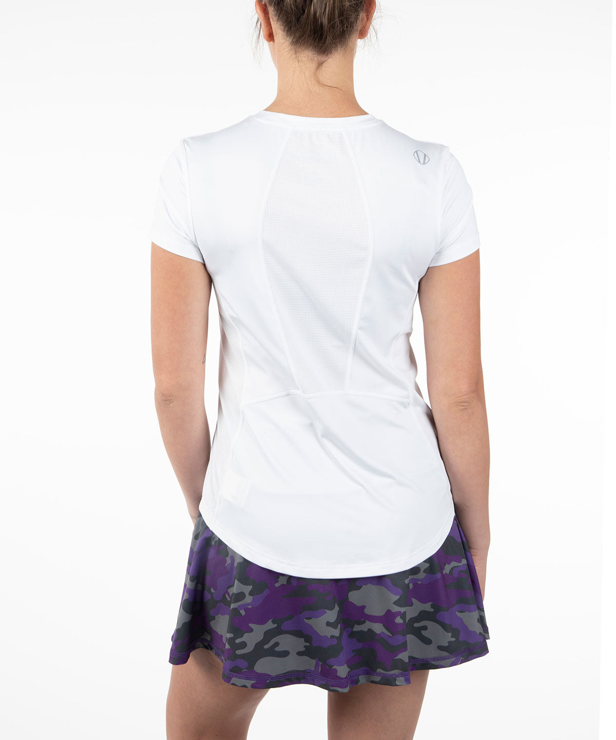 Women&#39;s Aria Tee Shirt with Mesh Insert Knit