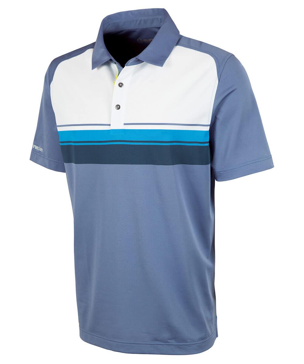 Men&#39;s Warren Engineered Stripe Short Sleeve Polo Shirt