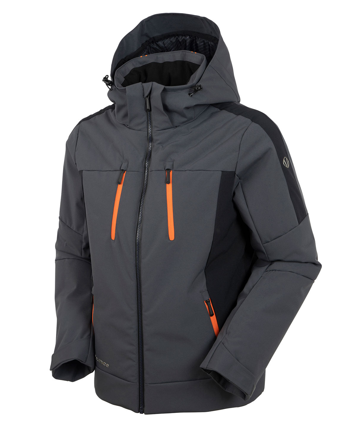 Sunice Men'S Paul Waterproof Stretch Jacket With Removable Hood - Charcoal/Black - M