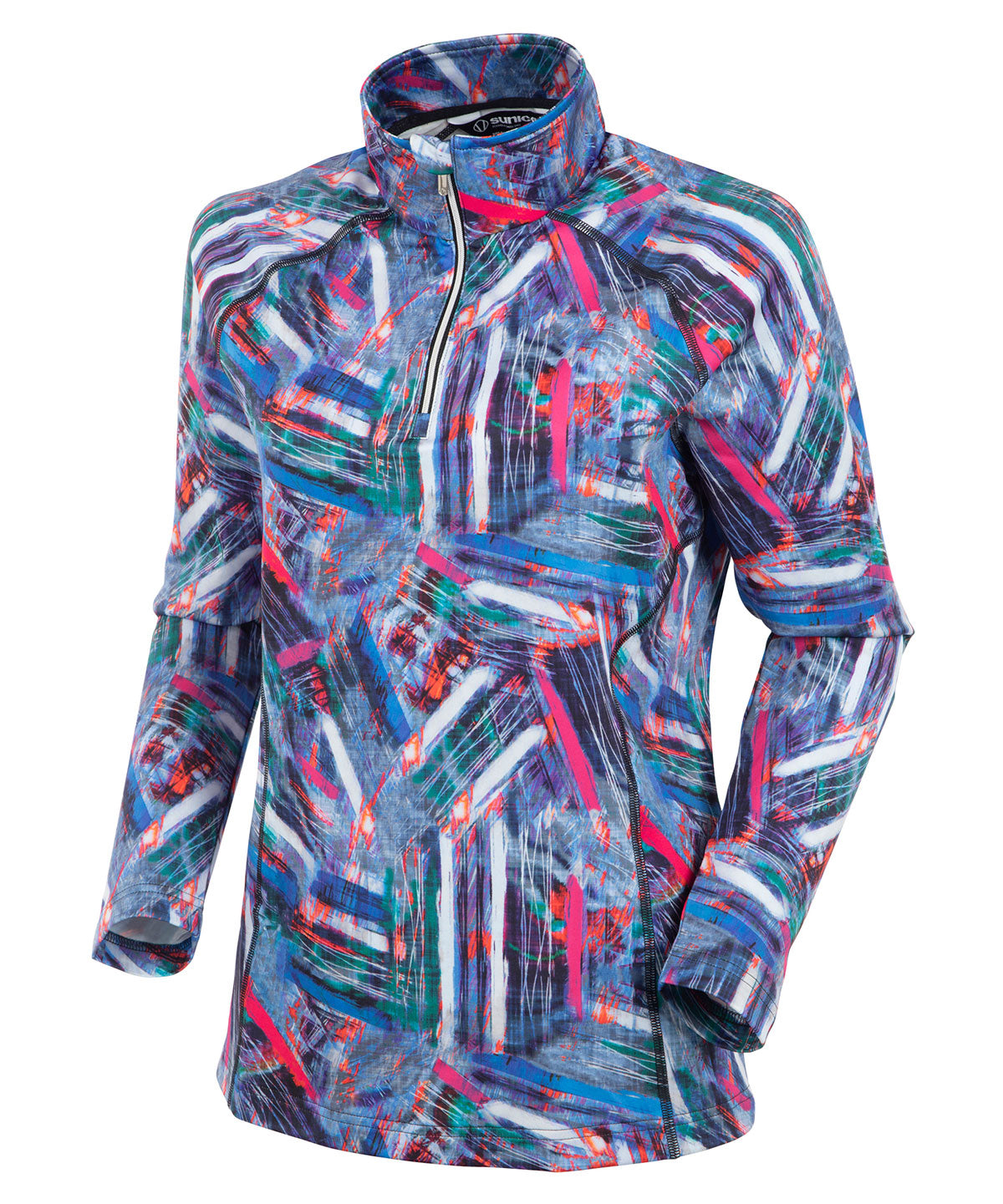 Pull à demi-glissière en tricot extensible Ski Lodge II pour femmes