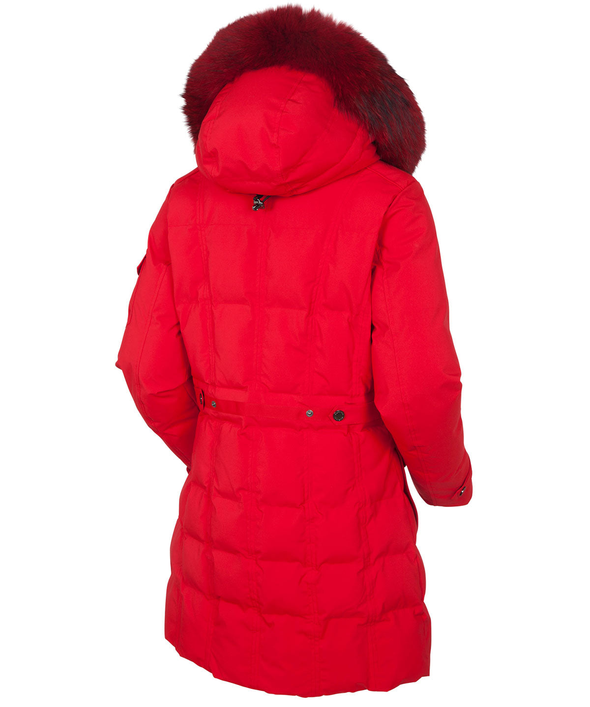 Women&#39;s Tanya Quilted 3/4 Coat With Removable Faux Fur Ruff