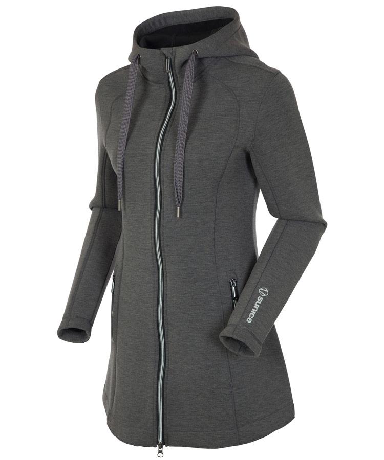 Women&#39;s Bobbie Technospacer Thermal Stretch Softshell Long Jacket with Hood