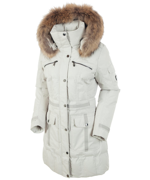 Women's Eva Waterproof Quilted 3/4 Coat With Removable Fur Ruff - Sunice  Sports - Canada
